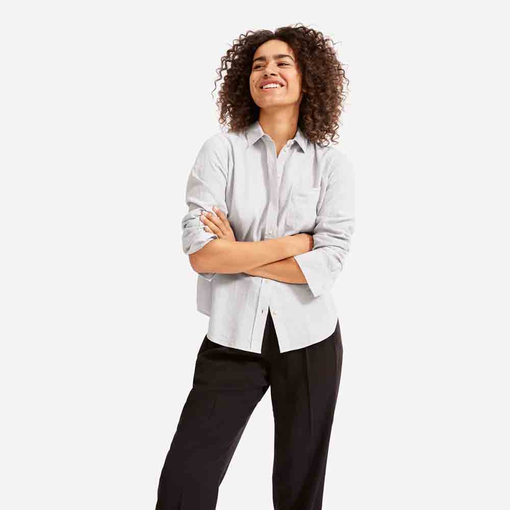 Double-Gauze Relaxed Shirt - Gambar 4